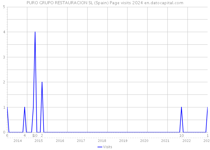 PURO GRUPO RESTAURACION SL (Spain) Page visits 2024 