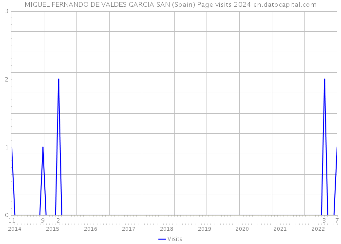 MIGUEL FERNANDO DE VALDES GARCIA SAN (Spain) Page visits 2024 