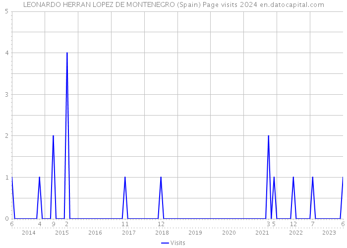LEONARDO HERRAN LOPEZ DE MONTENEGRO (Spain) Page visits 2024 