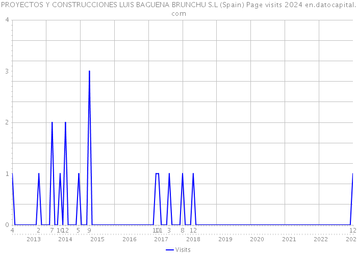 PROYECTOS Y CONSTRUCCIONES LUIS BAGUENA BRUNCHU S.L (Spain) Page visits 2024 