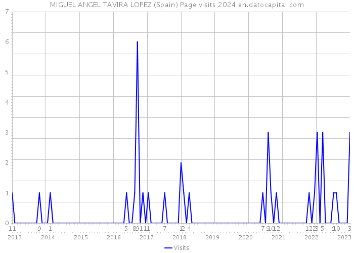 MIGUEL ANGEL TAVIRA LOPEZ (Spain) Page visits 2024 
