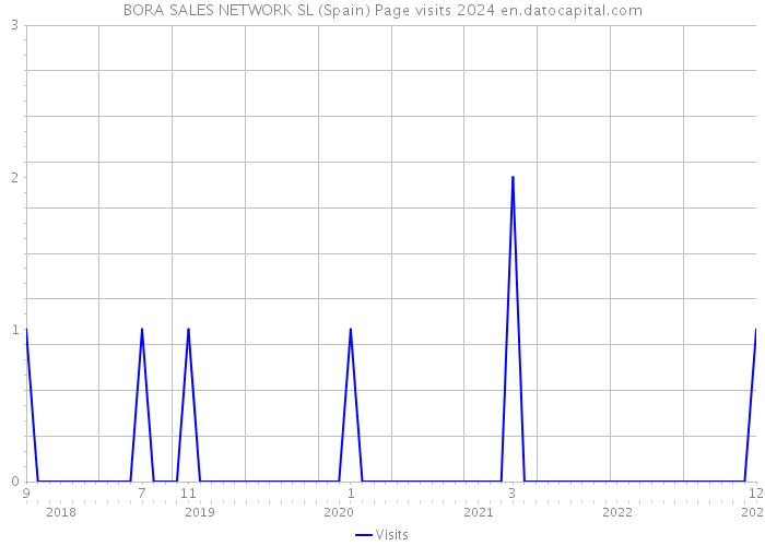 BORA SALES NETWORK SL (Spain) Page visits 2024 