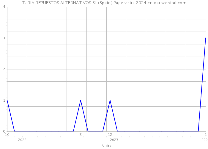 TURIA REPUESTOS ALTERNATIVOS SL (Spain) Page visits 2024 