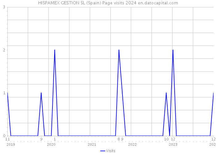 HISPAMEX GESTION SL (Spain) Page visits 2024 