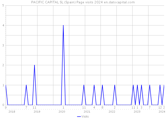 PACIFIC CAPITAL SL (Spain) Page visits 2024 