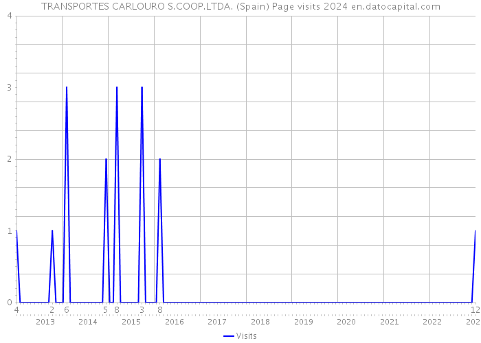 TRANSPORTES CARLOURO S.COOP.LTDA. (Spain) Page visits 2024 