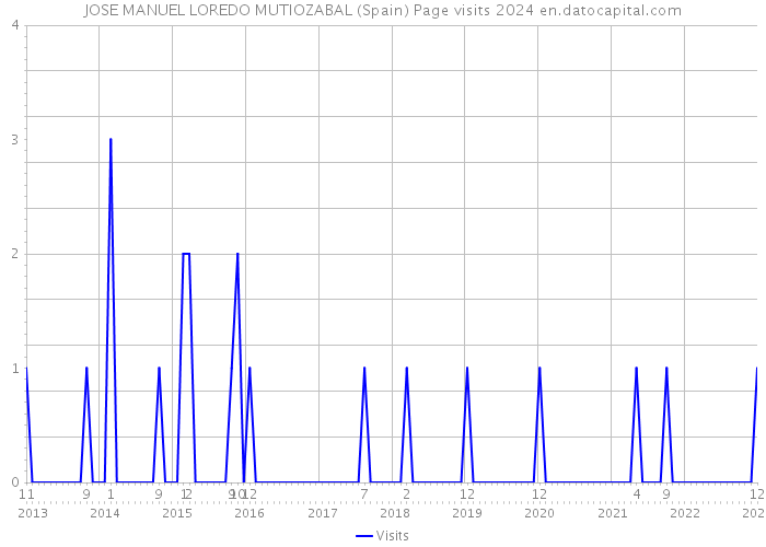JOSE MANUEL LOREDO MUTIOZABAL (Spain) Page visits 2024 