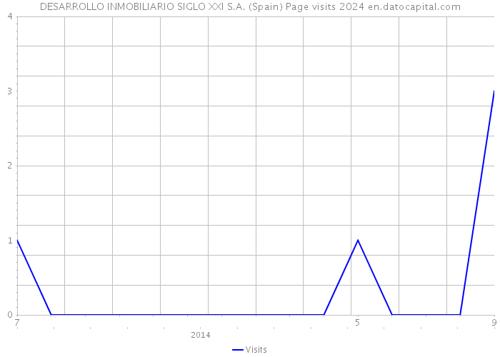 DESARROLLO INMOBILIARIO SIGLO XXI S.A. (Spain) Page visits 2024 
