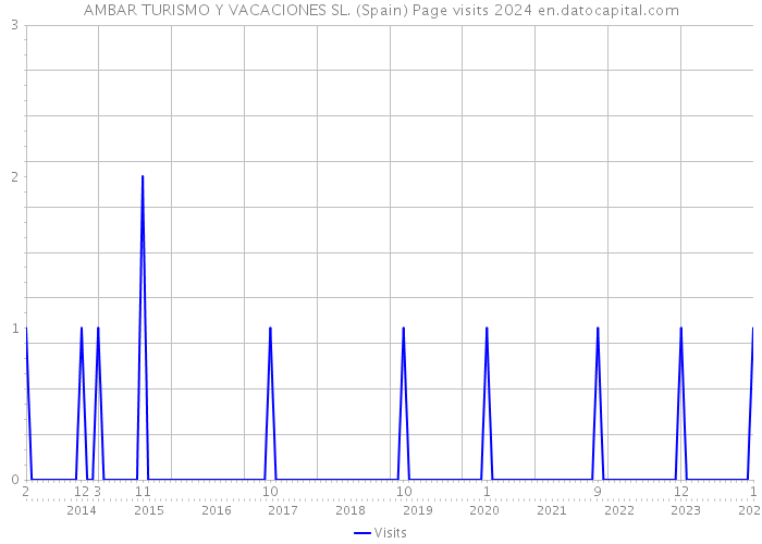 AMBAR TURISMO Y VACACIONES SL. (Spain) Page visits 2024 