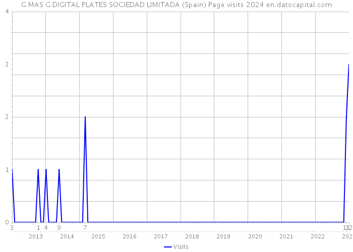 G MAS G DIGITAL PLATES SOCIEDAD LIMITADA (Spain) Page visits 2024 