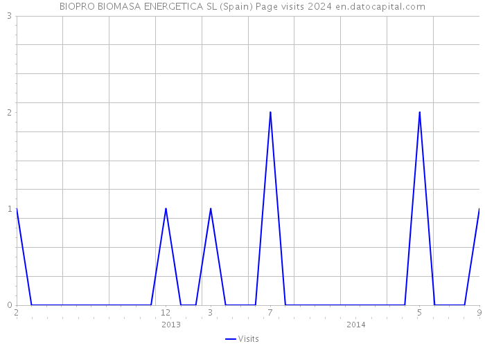 BIOPRO BIOMASA ENERGETICA SL (Spain) Page visits 2024 