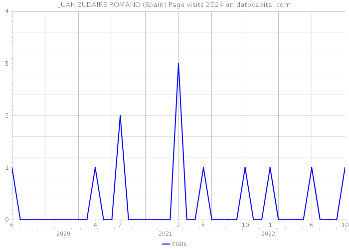 JUAN ZUDAIRE ROMANO (Spain) Page visits 2024 