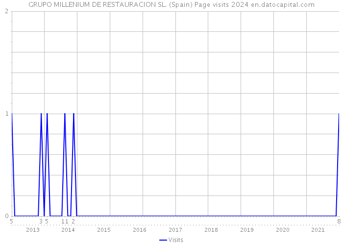 GRUPO MILLENIUM DE RESTAURACION SL. (Spain) Page visits 2024 
