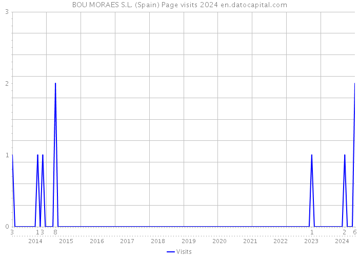 BOU MORAES S.L. (Spain) Page visits 2024 