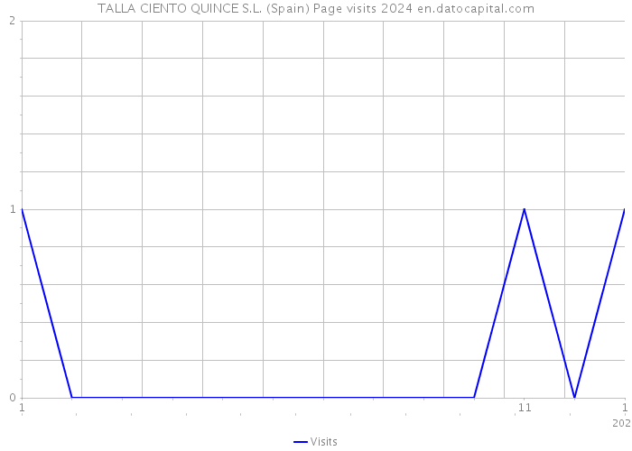 TALLA CIENTO QUINCE S.L. (Spain) Page visits 2024 