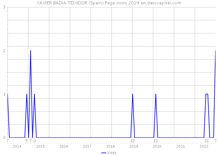XAVIER BADIA TEIXIDOR (Spain) Page visits 2024 