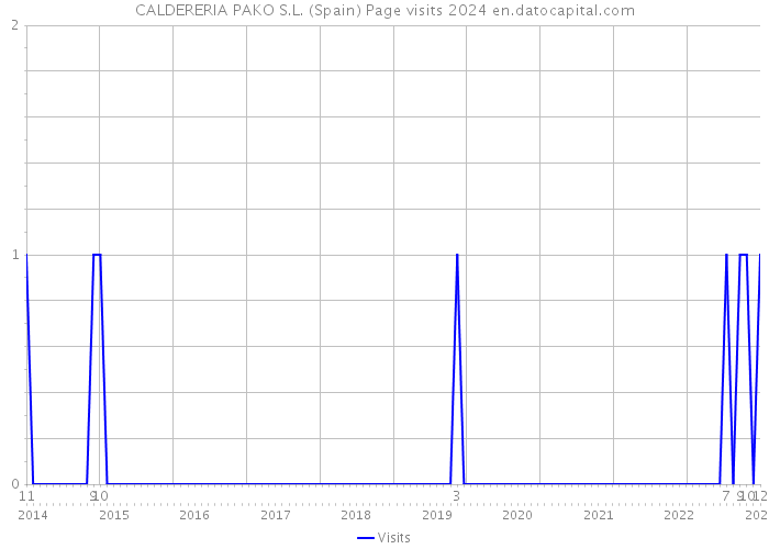 CALDERERIA PAKO S.L. (Spain) Page visits 2024 