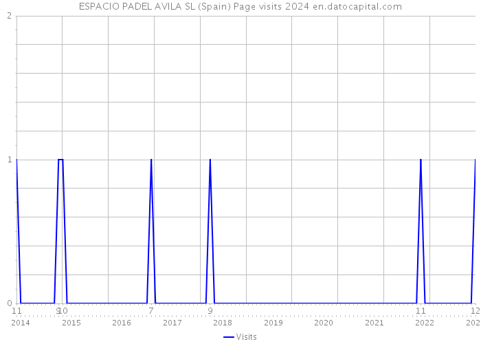 ESPACIO PADEL AVILA SL (Spain) Page visits 2024 