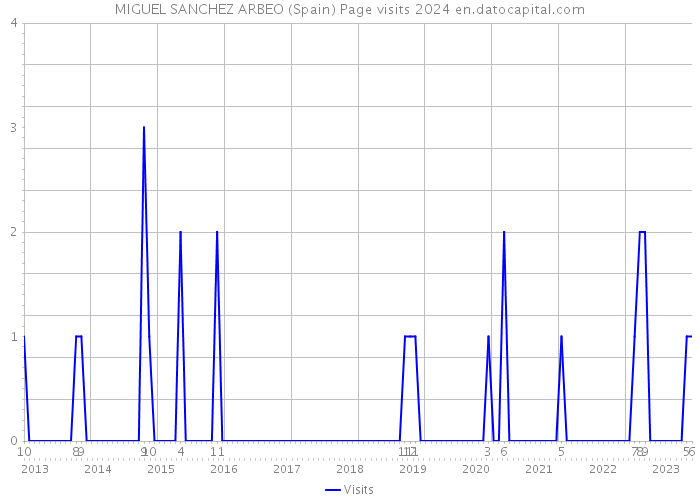MIGUEL SANCHEZ ARBEO (Spain) Page visits 2024 