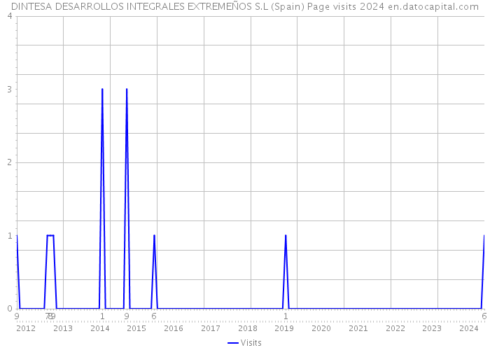 DINTESA DESARROLLOS INTEGRALES EXTREMEÑOS S.L (Spain) Page visits 2024 