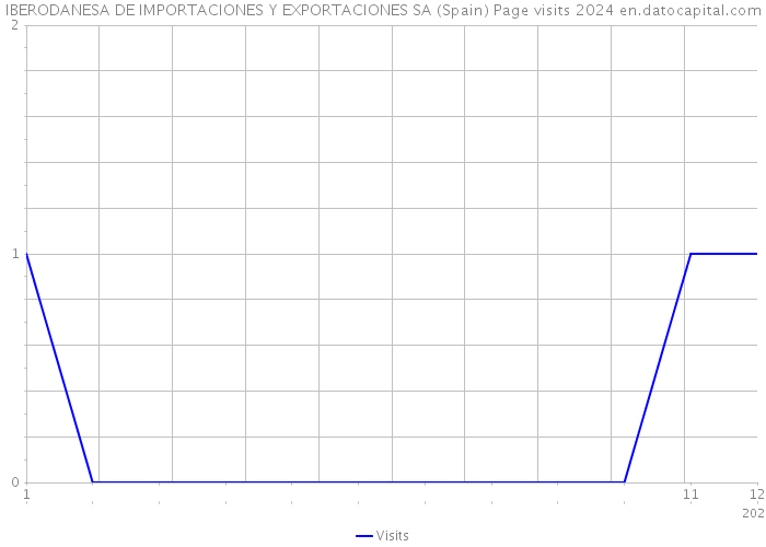 IBERODANESA DE IMPORTACIONES Y EXPORTACIONES SA (Spain) Page visits 2024 