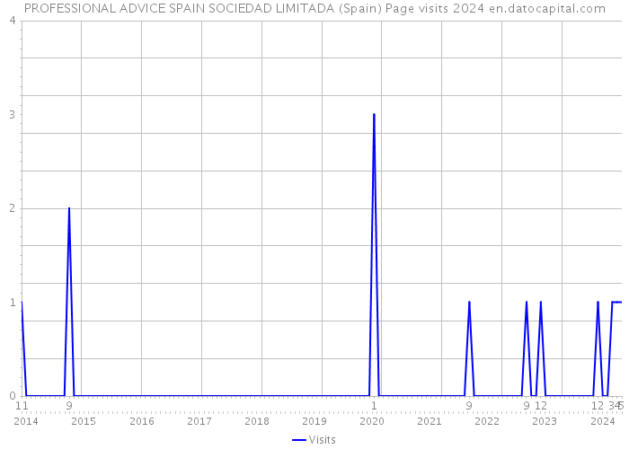 PROFESSIONAL ADVICE SPAIN SOCIEDAD LIMITADA (Spain) Page visits 2024 