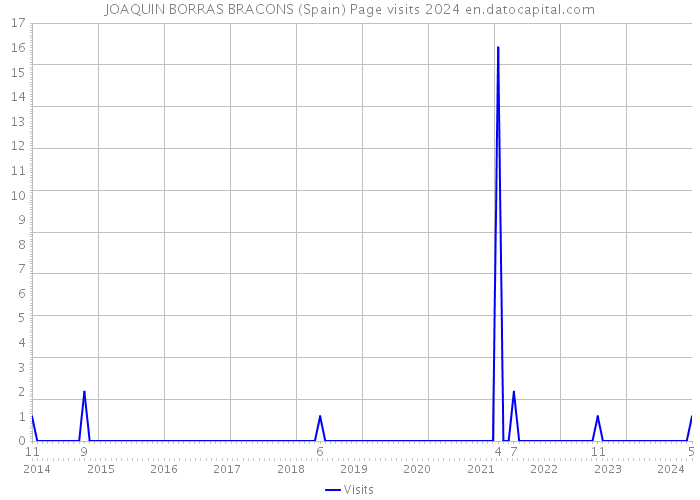 JOAQUIN BORRAS BRACONS (Spain) Page visits 2024 