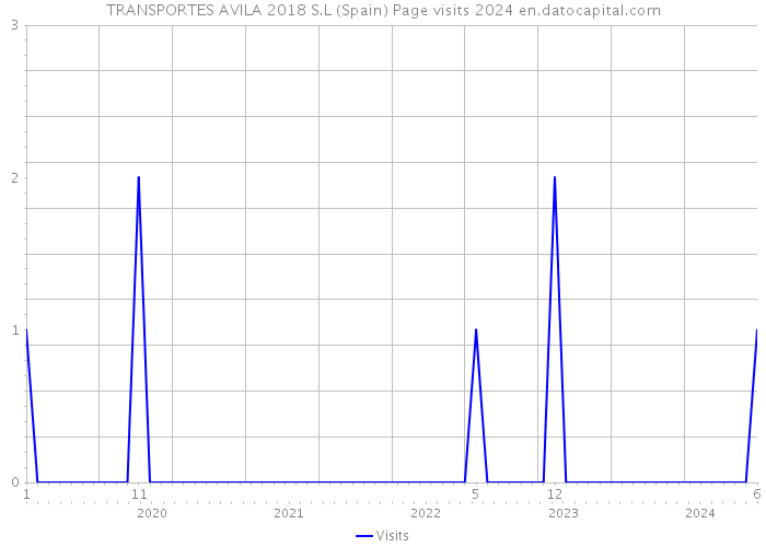 TRANSPORTES AVILA 2018 S.L (Spain) Page visits 2024 