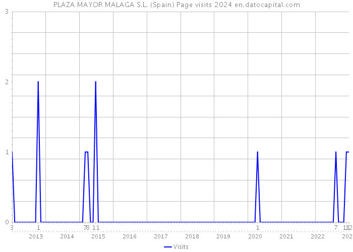 PLAZA MAYOR MALAGA S.L. (Spain) Page visits 2024 