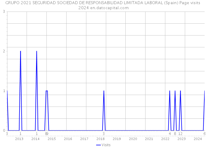 GRUPO 2021 SEGURIDAD SOCIEDAD DE RESPONSABILIDAD LIMITADA LABORAL (Spain) Page visits 2024 