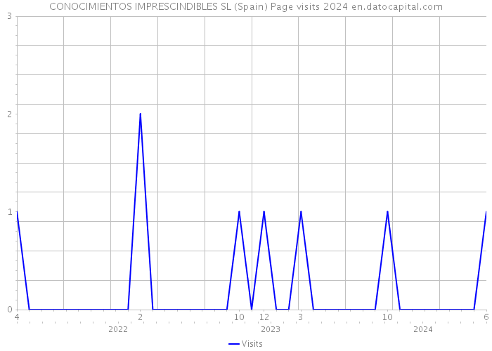 CONOCIMIENTOS IMPRESCINDIBLES SL (Spain) Page visits 2024 