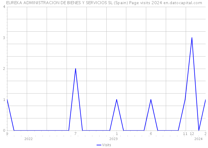 EUREKA ADMINISTRACION DE BIENES Y SERVICIOS SL (Spain) Page visits 2024 