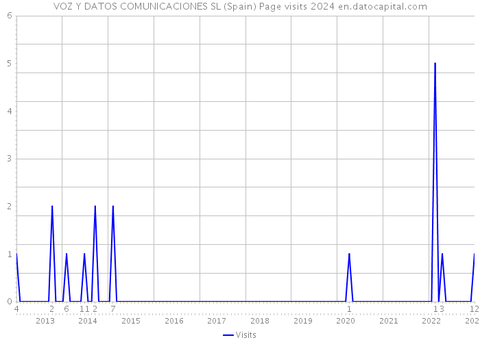 VOZ Y DATOS COMUNICACIONES SL (Spain) Page visits 2024 