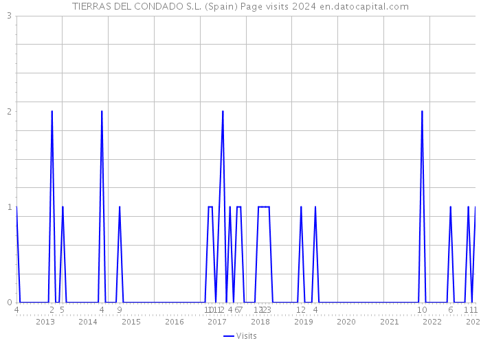 TIERRAS DEL CONDADO S.L. (Spain) Page visits 2024 