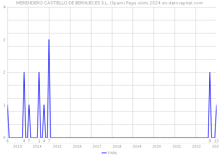 MERENDERO CASTIELLO DE BERNUECES S.L. (Spain) Page visits 2024 