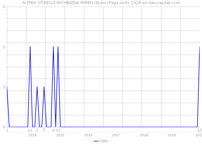 AIZPEA OTAEGUI MICHELENA MIREN (Spain) Page visits 2024 