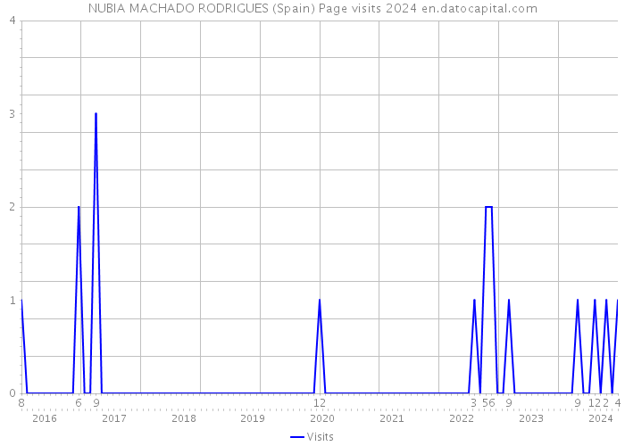 NUBIA MACHADO RODRIGUES (Spain) Page visits 2024 