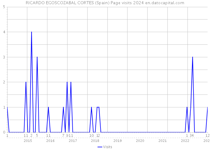 RICARDO EGOSCOZABAL CORTES (Spain) Page visits 2024 