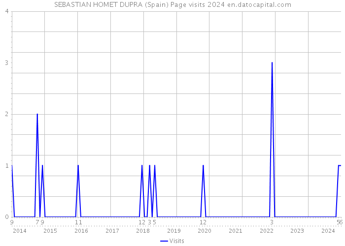 SEBASTIAN HOMET DUPRA (Spain) Page visits 2024 