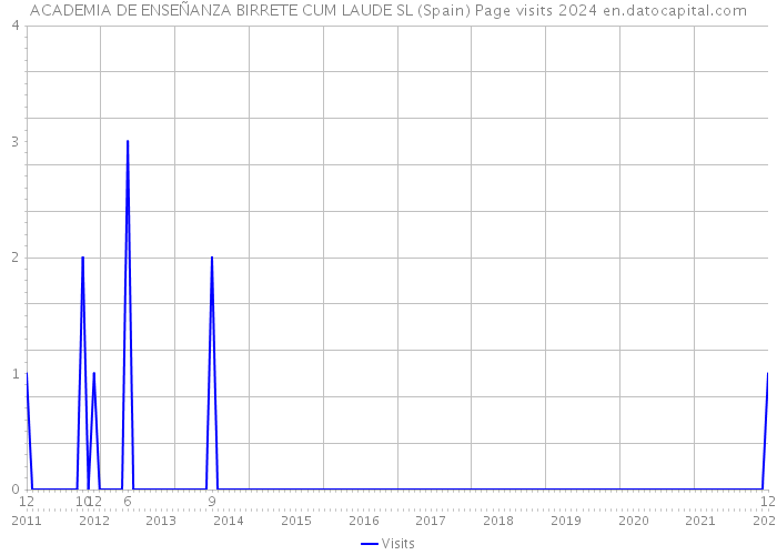 ACADEMIA DE ENSEÑANZA BIRRETE CUM LAUDE SL (Spain) Page visits 2024 