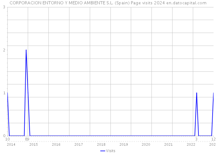 CORPORACION ENTORNO Y MEDIO AMBIENTE S.L. (Spain) Page visits 2024 