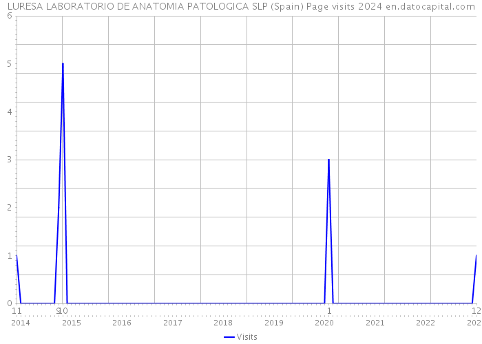 LURESA LABORATORIO DE ANATOMIA PATOLOGICA SLP (Spain) Page visits 2024 