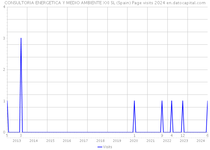 CONSULTORIA ENERGETICA Y MEDIO AMBIENTE XXI SL (Spain) Page visits 2024 