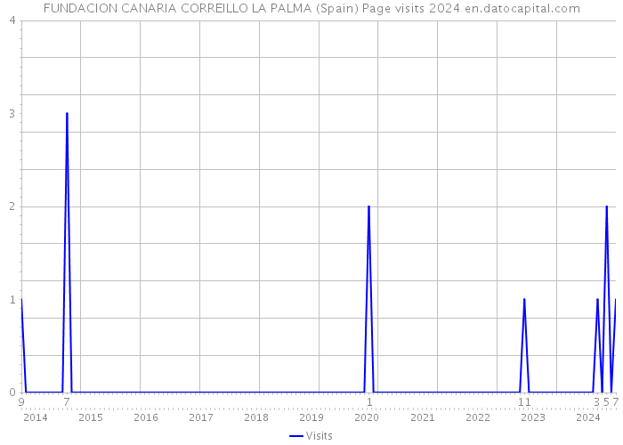 FUNDACION CANARIA CORREILLO LA PALMA (Spain) Page visits 2024 