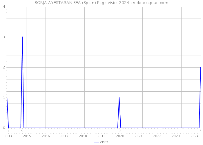 BORJA AYESTARAN BEA (Spain) Page visits 2024 