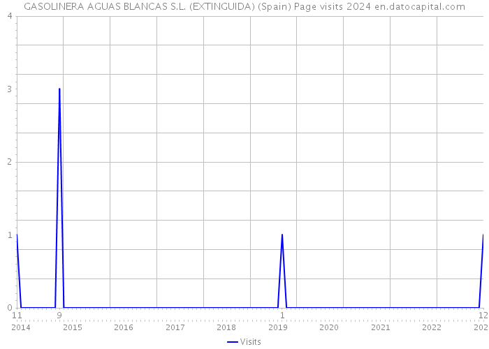 GASOLINERA AGUAS BLANCAS S.L. (EXTINGUIDA) (Spain) Page visits 2024 