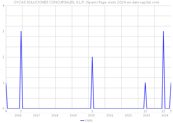 OYCAS SOLUCIONES CONCURSALES, S.L.P. (Spain) Page visits 2024 