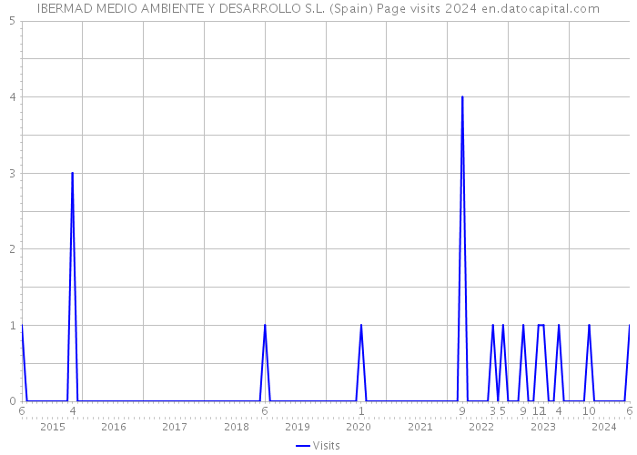 IBERMAD MEDIO AMBIENTE Y DESARROLLO S.L. (Spain) Page visits 2024 