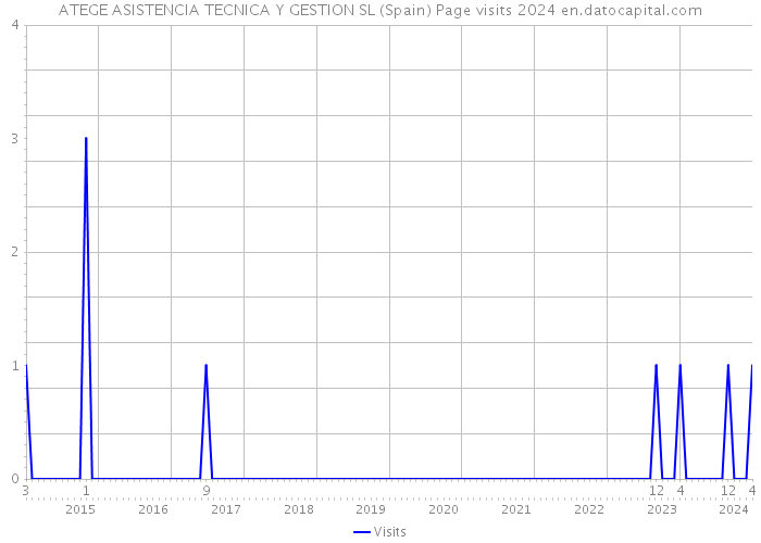 ATEGE ASISTENCIA TECNICA Y GESTION SL (Spain) Page visits 2024 