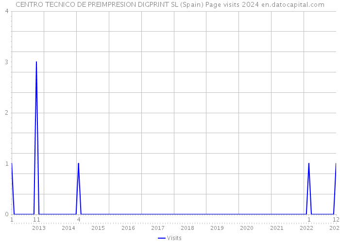 CENTRO TECNICO DE PREIMPRESION DIGPRINT SL (Spain) Page visits 2024 